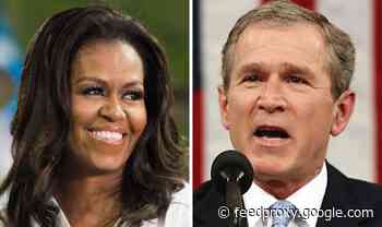 Michelle Obama taken in by George W Bush's twins during 'abnormal' White House stay