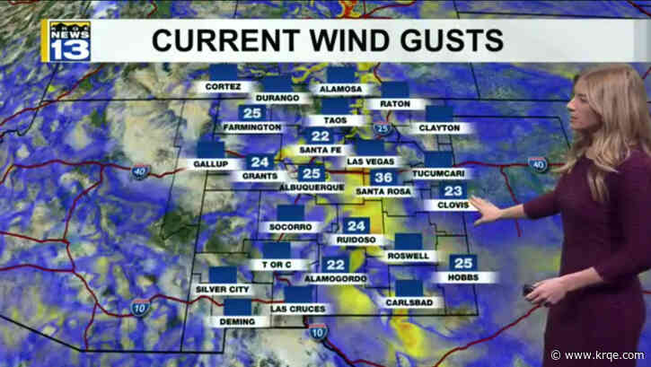 New Mexico sees gusty winds, sunshine Monday