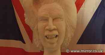 Artist displays controversial Margaret Thatcher head statue in her home town