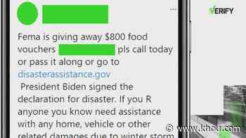 VERIFY: FEMA is not giving away $800 food vouchers - KHOU.com