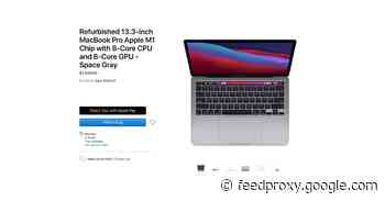First M1 MacBook Pros now available from Apple Refurbished Store