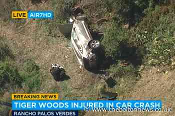Tiger Woods suffers leg injuries in California car crash - The Bolton News