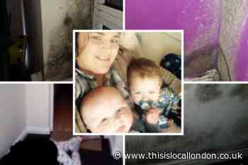 Family in mouldy flat with ‘drug addicts around’