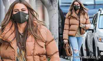 Sofia Vergara makes fashion statement in quilted jacket and cropped ripped denims in Beverly Hills - Daily Mail
