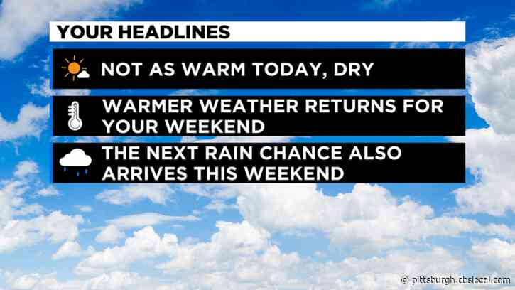 Pittsburgh Weather: Brief Cool Down Before A Warm Weekend
