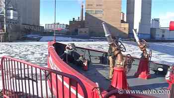 WATCH: Edward M. Cotter breaks ice on the Buffalo River