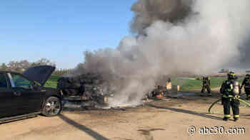 RV catches fire in Tulare County, firefighters say