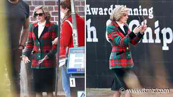 Kristen Stewart on Set as Princess Diana for 'Spencer' Film