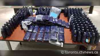 Brampton, Ont. parents charged after more than 100 kg of drugs found in luggage and child’s suitcase
