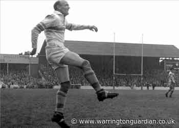 Brian Bevan playing for Warrington in charity football match