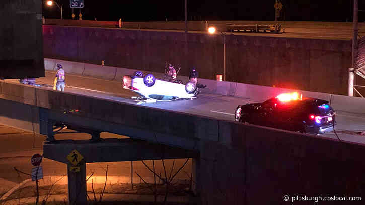 Car Flips Onto Its Roof On 40th Street Bridge