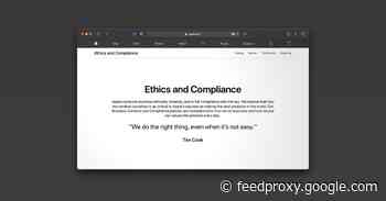 Apple debuts new ‘Ethics and Compliance’ webpage with details on conduct policies and more