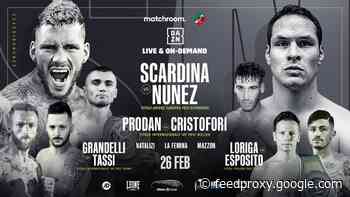 Scardina vs Nunez  LIVE on DAZN on Friday Sept 26