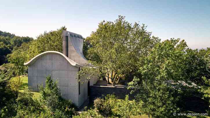 Nicholas Burns nestles concrete chapel within grounds of Portuguese estate