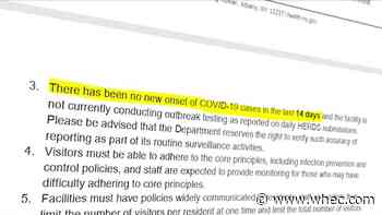 Nursing home restrictions loosened Friday, but one COVID case can still stop them for two weeks