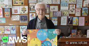 Opa Grob uit Essen wordt 100 jaar en viert dat op coronaveilige manier - VRT NWS