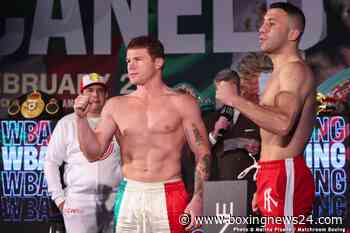 Canelo Alvarez 167.6 vs. Avni Yildirim 167.6 – weigh-in results