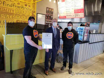 Frank Gourmet Hot Dogs honored for its service to community