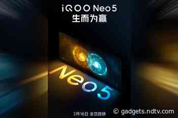 iQoo Neo 5 Launch Set for March 16, Company Reveals Through a Teaser