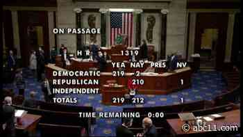 House passes $1.9T COVID relief bill on near party-line vote, includes stimulus checks
