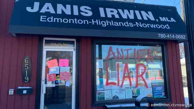 New Democrat MLA Irwin's Edmonton office vandalized