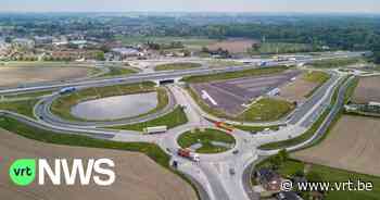 Rotonde in Aalter aan op-en afrittencomplex E40 moet opnieuw aangelegd worden door slecht beton - VRT NWS