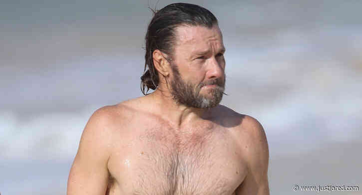 Joel Edgerton Shows Off Fit Shirtless Body While at the Beach in Sydney