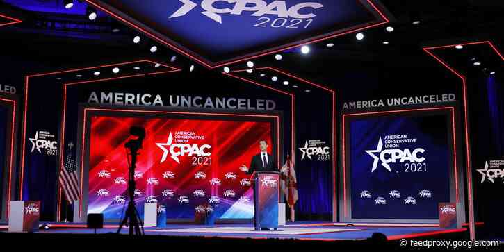 CPAC stage is shaped like a Nordic rune used on some Nazi uniforms
