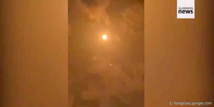 Video captures the moment a missile fired at the capital of Saudi Arabia by Iran-backed fighters is intercepted