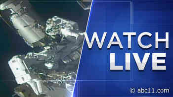 Spacewalking astronauts prep station for new solar wings