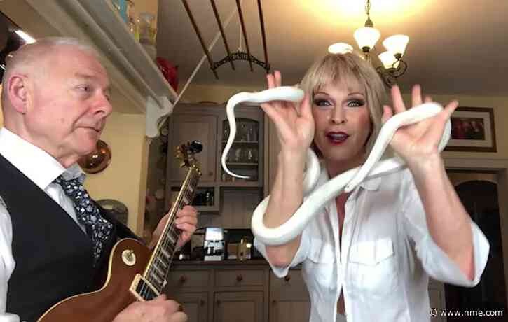 Robert Fripp and Toyah Willcox joined by snake for Foo Fighters cover