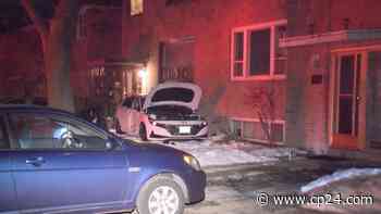 Minor injuries reported after car crashes into house in Toronto - CP24 Toronto's Breaking News