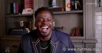 Daniel Kaluuya overcomes the first hiccup of the night.
