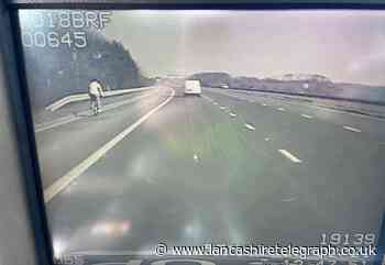 Cyclist spotted riding along M55