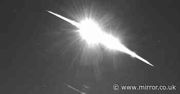 Moment stunning 'fireball' meteor blazes across UK skies 'like a giant firework'