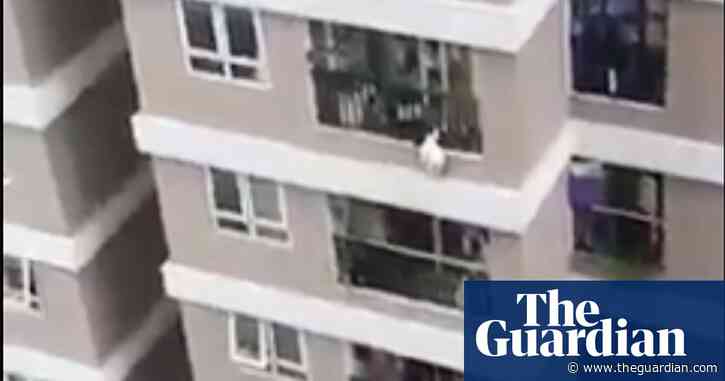 'Superhero' delivery driver catches toddler falling from 12th-floor balcony in Vietnam