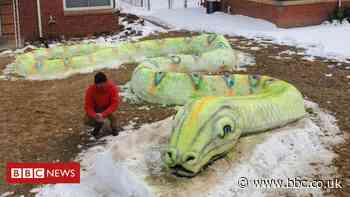 Denver family wows neighbourhood with snow art