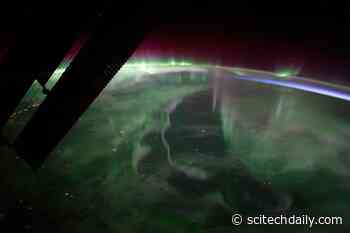 Cruising Past a Spectacular Aurora Borealis on the International Space Station