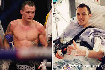 Josh Warrington posts photo from hospital bed after shoulder operation following brutal KO defeat to Mauricio - The Sun