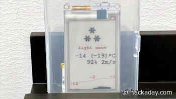 Wireless, Low Power E-Ink Weather Gadget - Hackaday