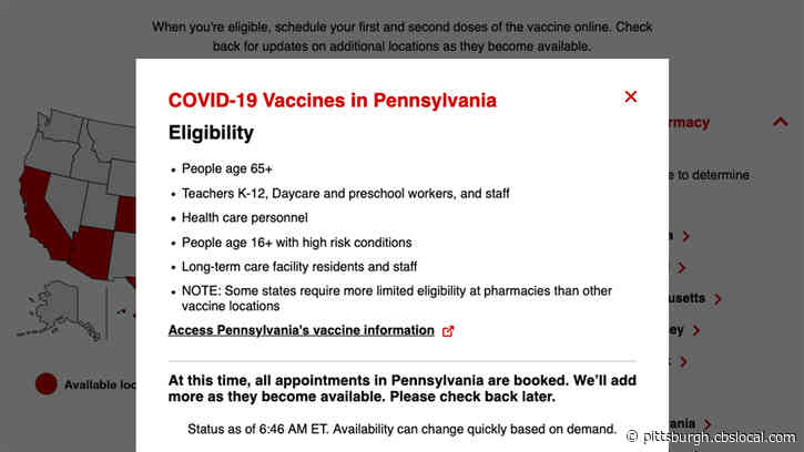 COVID-19 In Pennsylvania: CVS Now Lists Teachers As Eligible For Vaccination