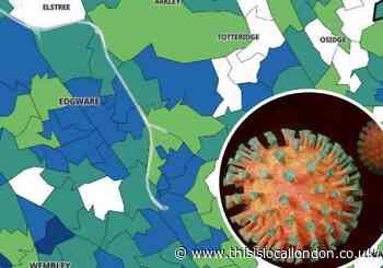 The parts of Barnet where Covid-19 cases fell to almost zero