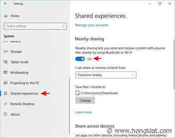 How to Use Nearby Sharing to Share Files in Windows 10