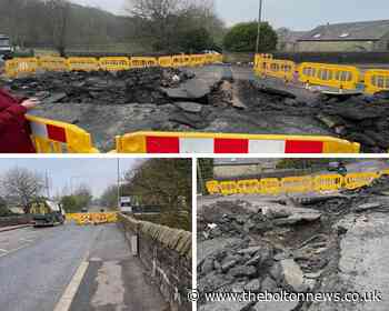 Blackburn Road near Dunscar reopens after water main causes damage to carriageway