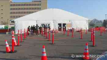 Mass vaccination site opens at old Kodak Hawkeye parking lot