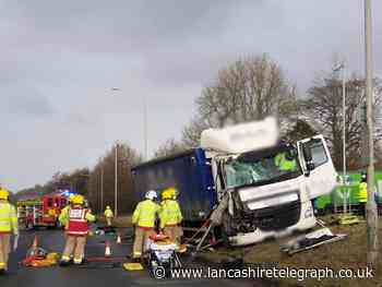 Clitheroe: Two trucks damaged in A59 crash