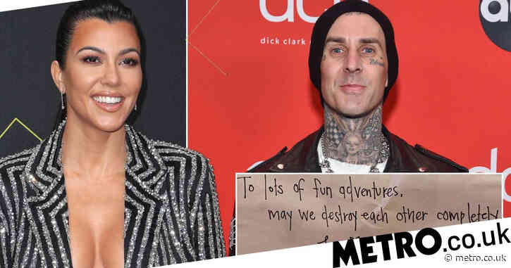 Travis Barker gushes over girlfriend Kourtney Kardashian as he opens up about her unique love note