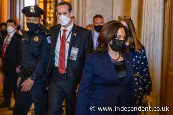 Kamala Harris casts tie-breaking vote to allow debate on Biden’s Covid relief bill to begin in Senate