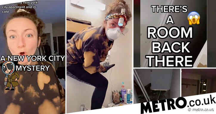 Woman finds an entire secret apartment through a hole behind her bathroom mirror