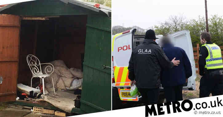 Pensioner and son charged after man found ‘living in garden shed for 40 years’